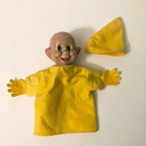 Vtg 1930s Dopey Composition  Doll Head Hand Puppet Made In Canada Reliable Ideal